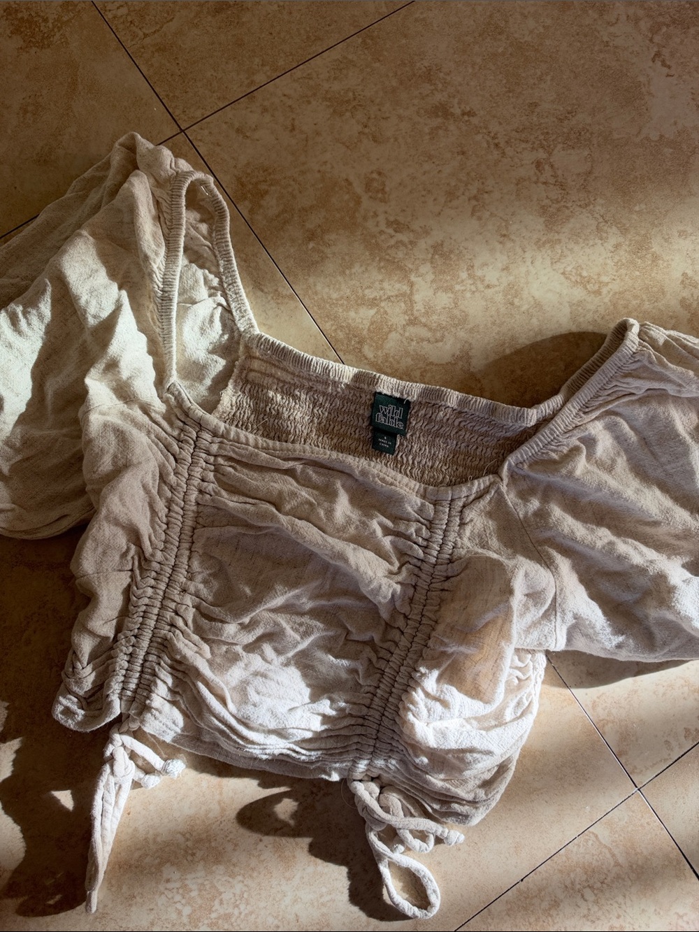 wild fable cinched crop top